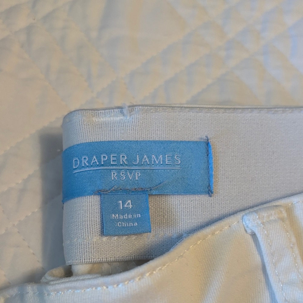 Draper James White High Waisted Skinny Fit Jeans with Button Fly 14 - Picture 3 of 6